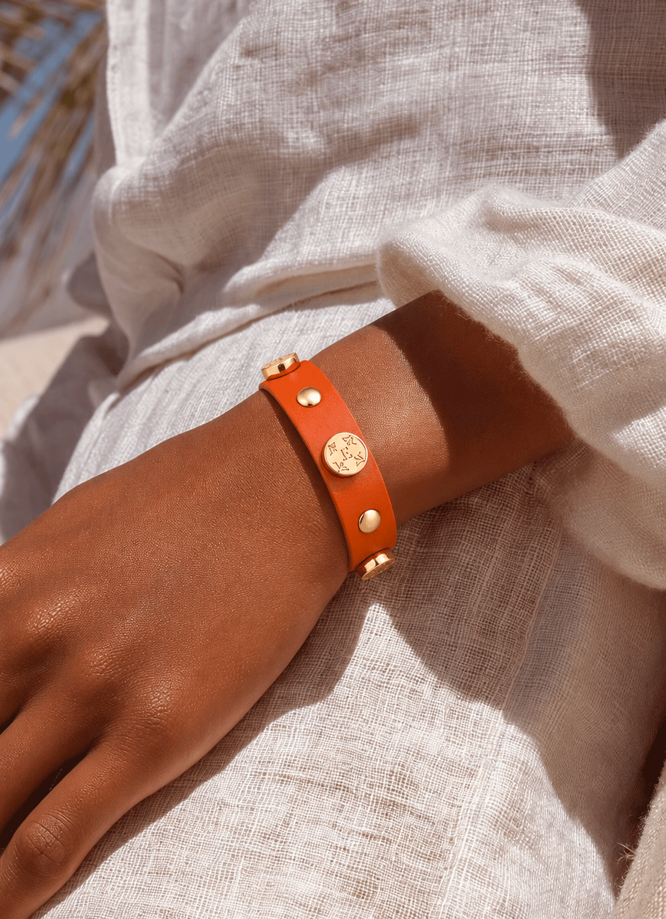 Bracciale GIOIA - Nappa Arancio