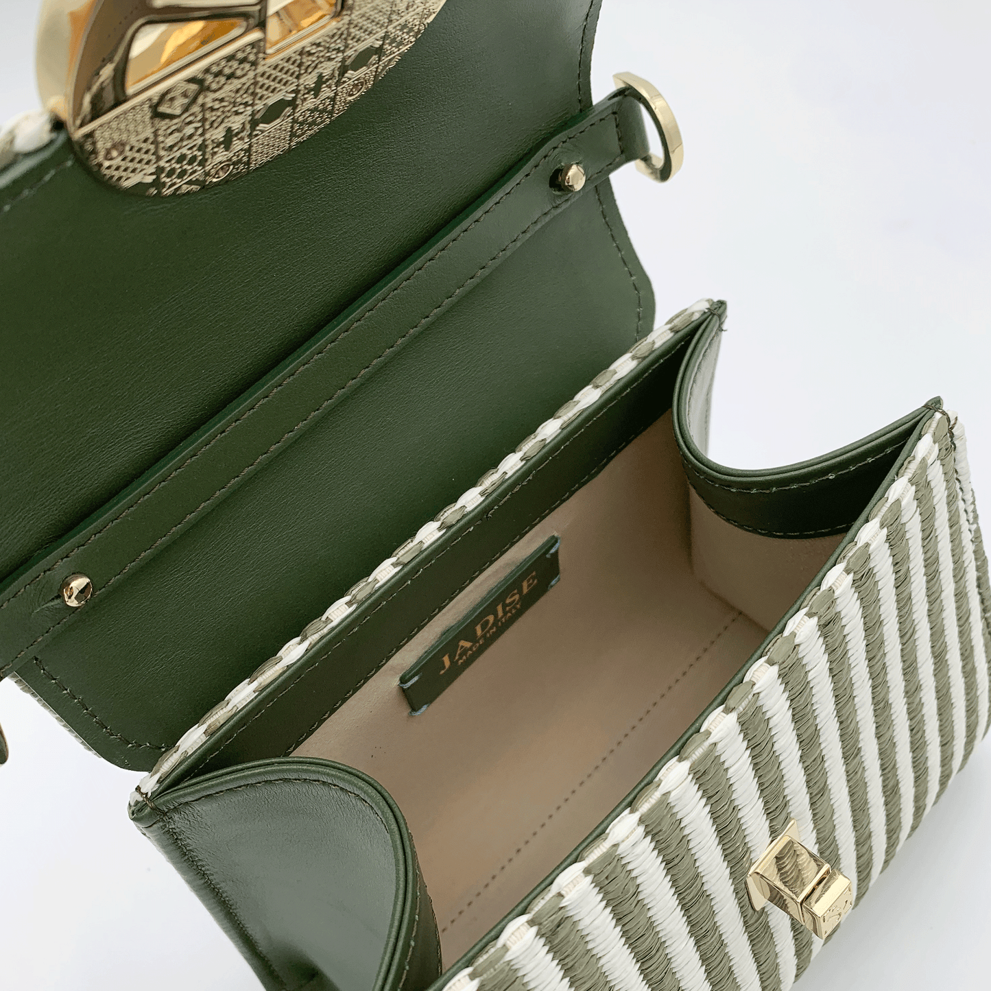 SOFIA SMALL RIVA - Verde Oliva/Bianco