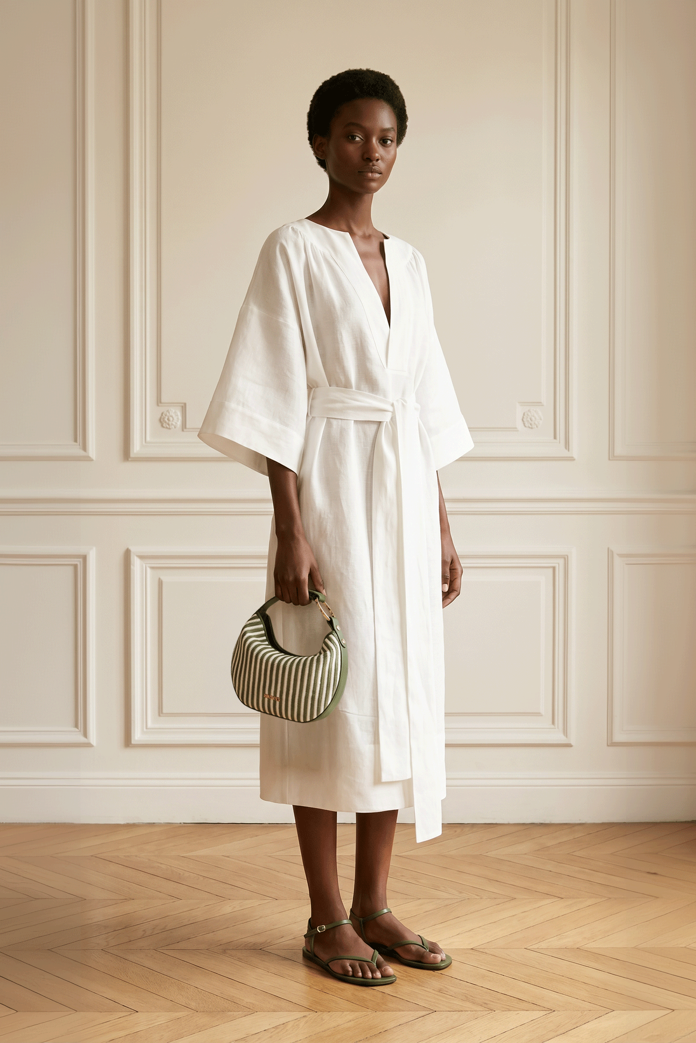 NINA RIVA - Verde Oliva/Bianco